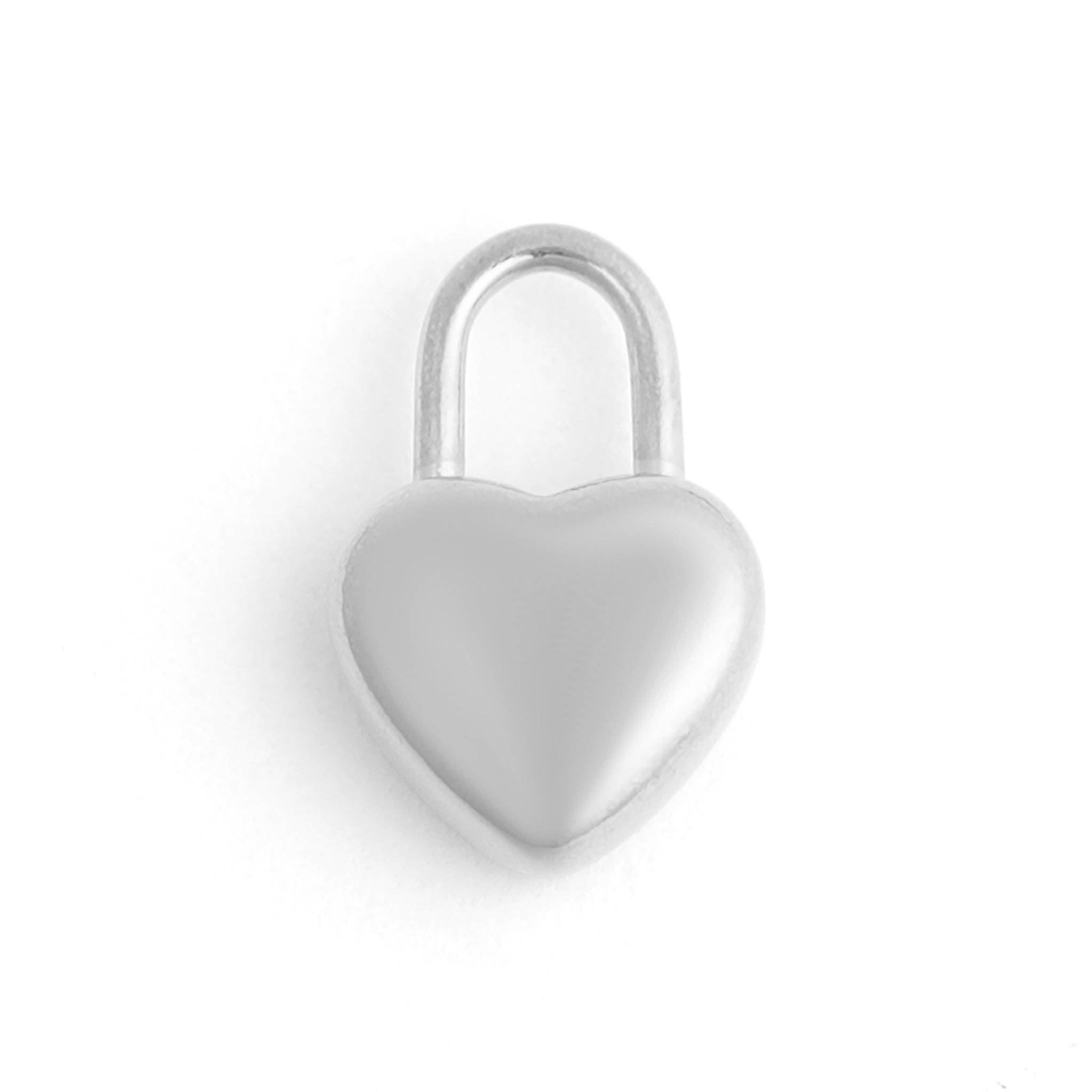 WJW - Wholesale Individual Charm/Pendant - 18K Gold PVD Stainless Steel Heart Padlock Charm1