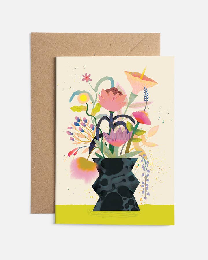 Flower Bunch Cream | Card for wholesale by Sunny Beast