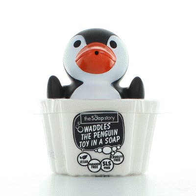 The Soap Story - Vendita all'ingrosso Saponette - Waddles the Penguin Toy in Sapone1