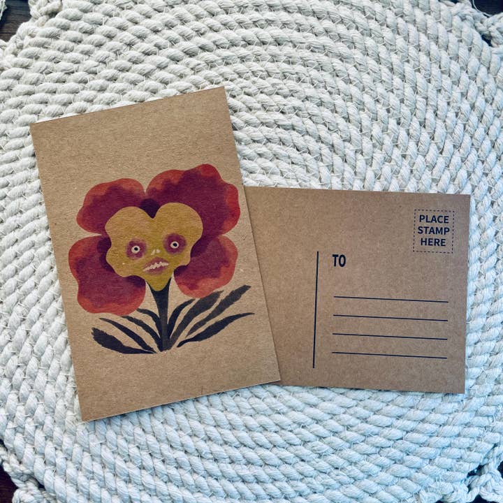 Cryptic Paper Co. - Wholesale Postcard Set - Fantasy Flower Watercolor Postcard Set of 41