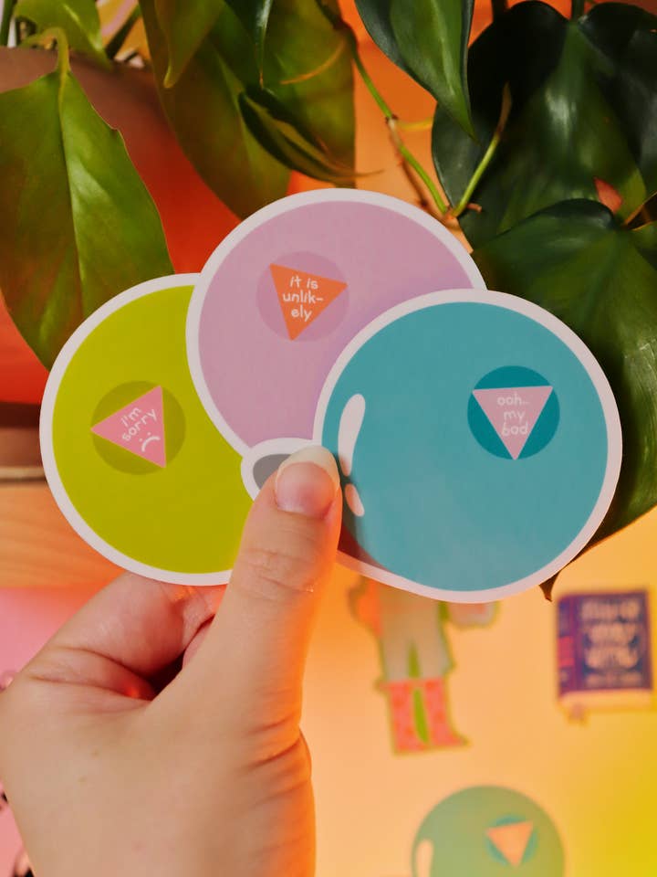 Unfortunate Magic 8 Balls | Glossy Waterproof Vinyl Stickers for wholesale by Day Dreamer Studios