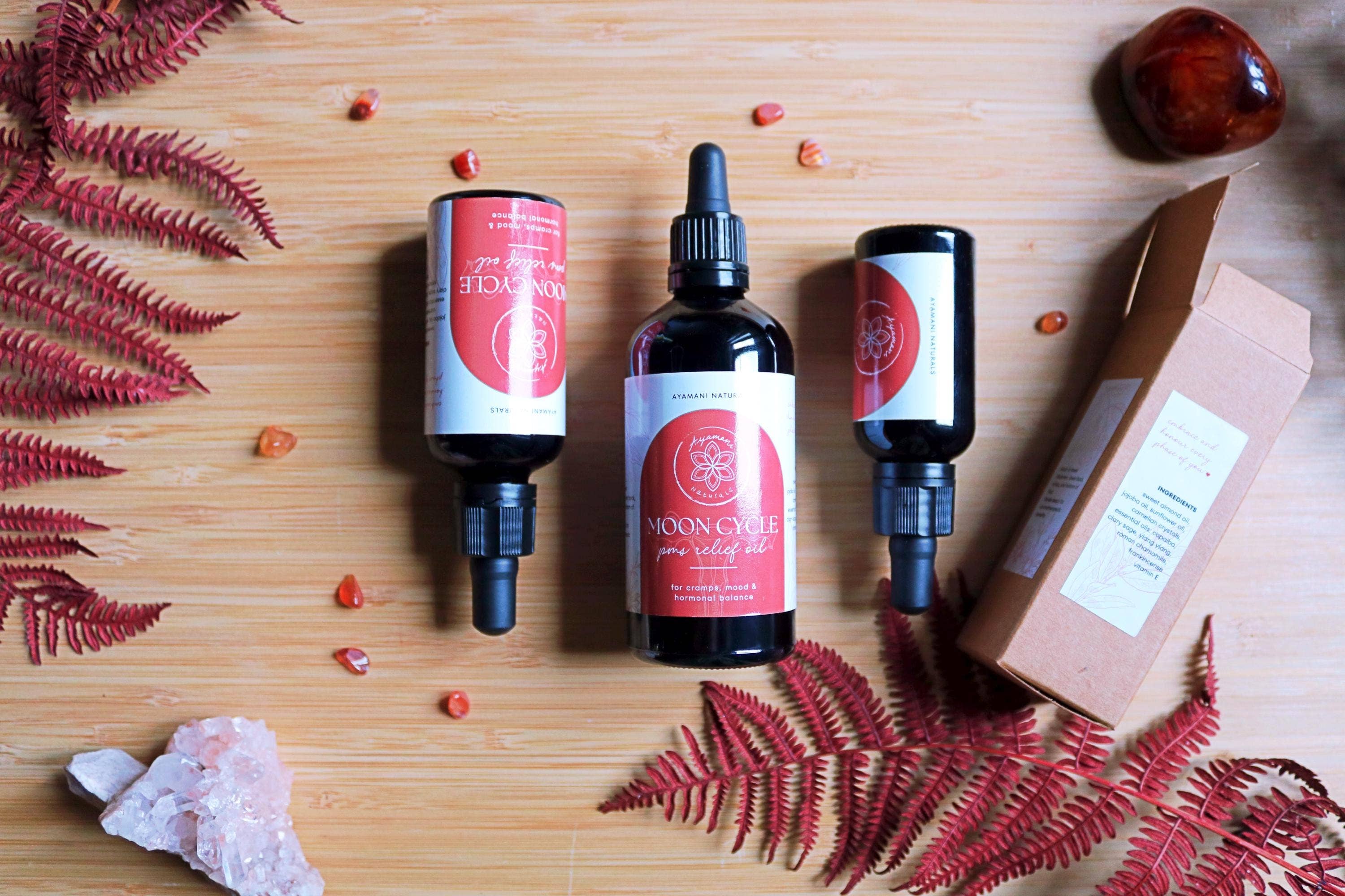 Ayamani Naturals - Vendita all'ingrosso Olio essenziale - Olio Moon Cycle per Sollievo da PMS con Copaiba, Incenso e Altri Estratti6