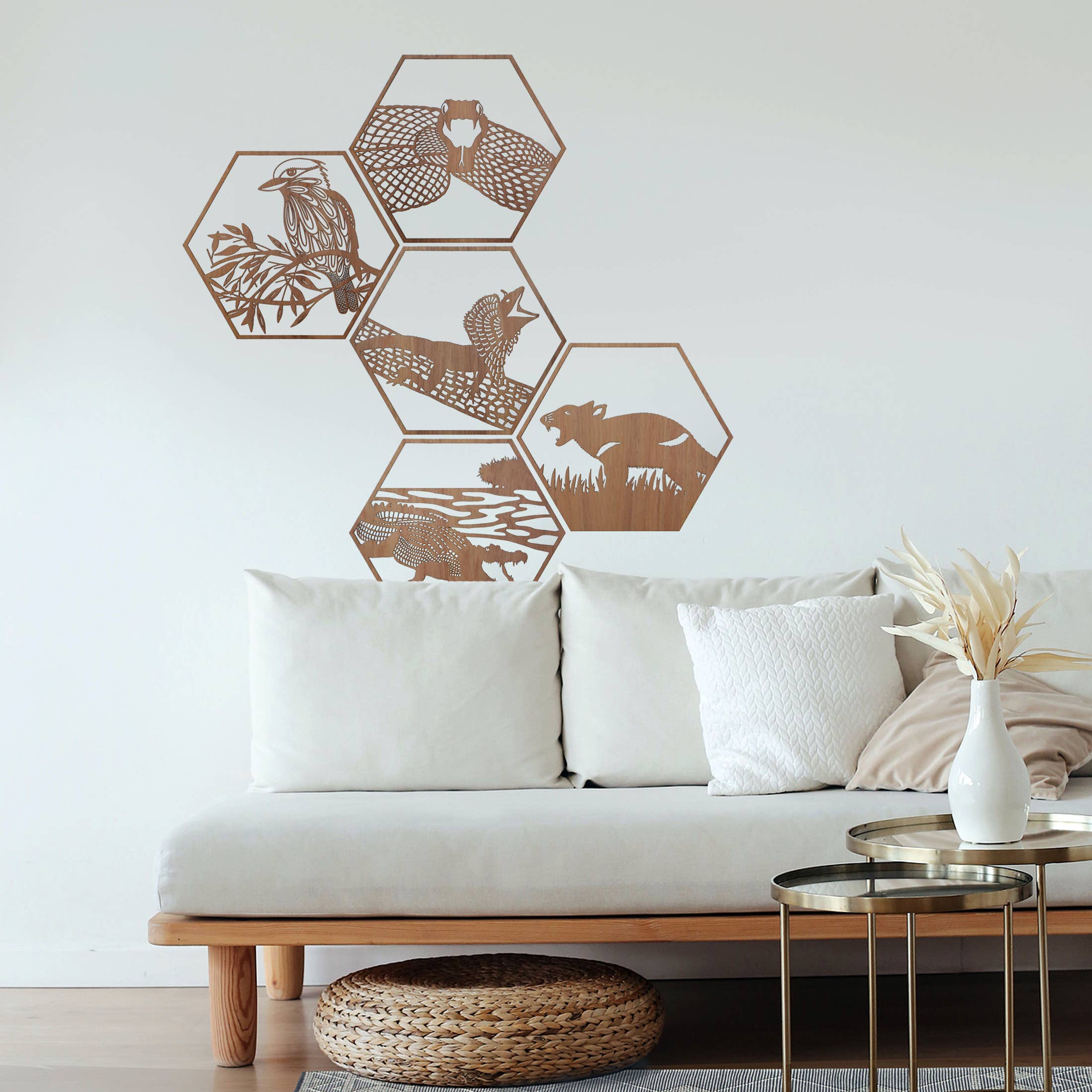 Straya Art - Wholesale Wall Accent - Tasmanian Devil Hexagon Wall Art2