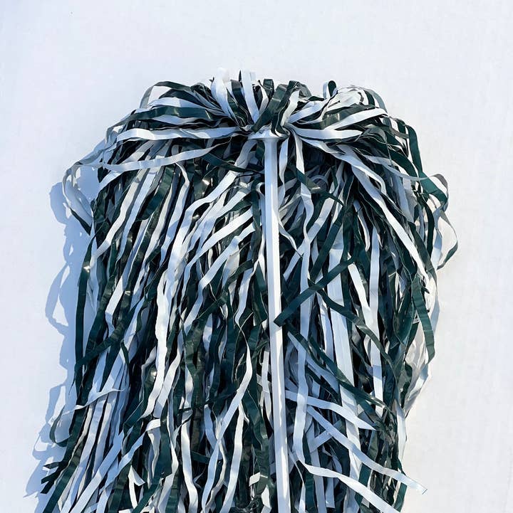 Spirit Shaker Poms Verde Escuro/Branco por atacado de Fanapeel / Gamefaces