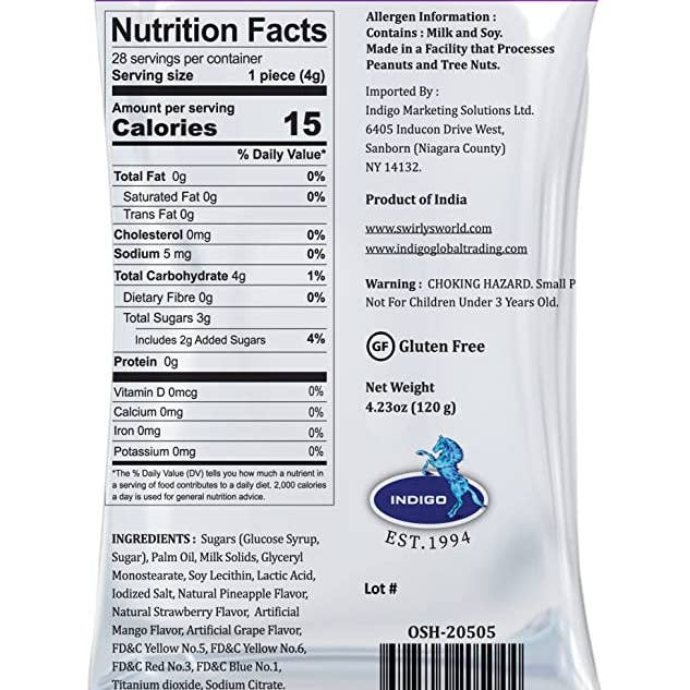 Swirly's - Vente Bonbons durs - Crème aux fruits Swirly's 120 g (4,23 oz)4