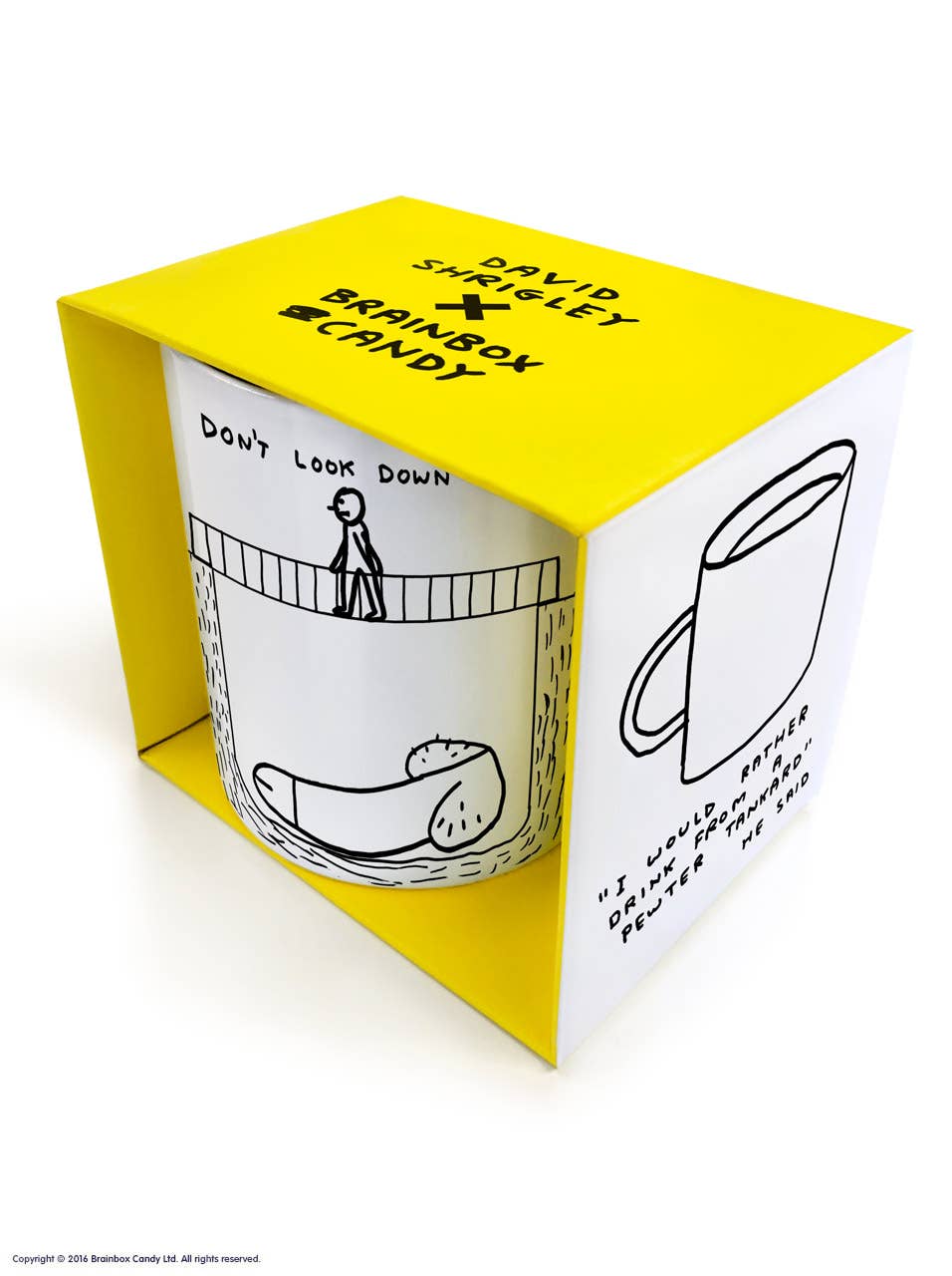 David Shrigley x Brainbox Candy – wholesale Coffee mug – Funny Gift David Shrigley Mug - Dont Look Down1
