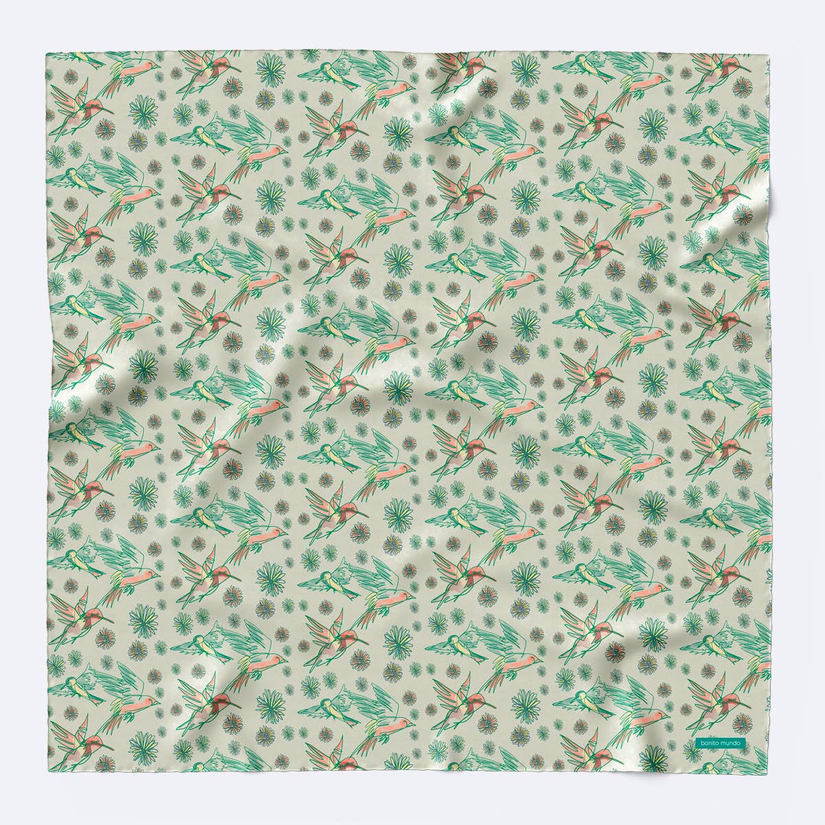 Bonito Mundo - Wholesale Scarf - Women's - Flying - Natural silk scarf1