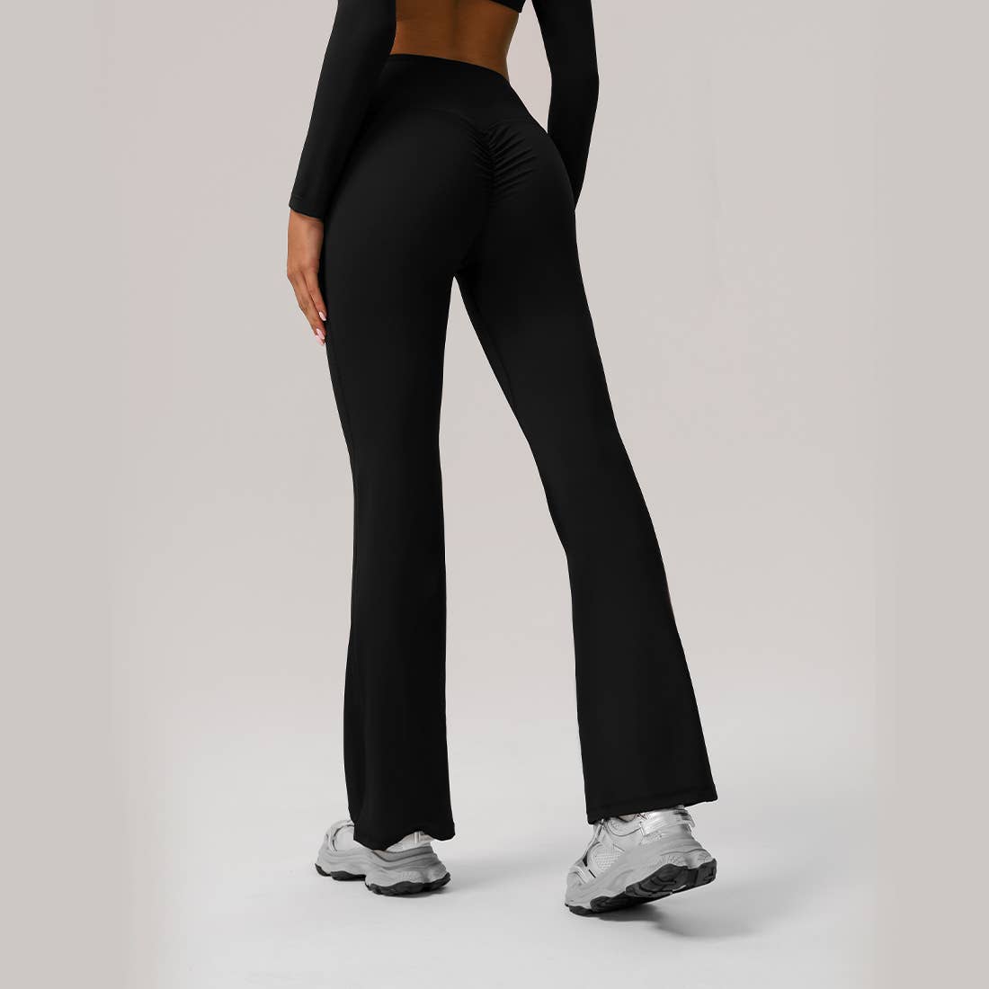 Sodalemon - Wholesale Athletic Pants - Women's - Women Lift Buttocks Dance Yoga Outdoor Sport Flare Pants2