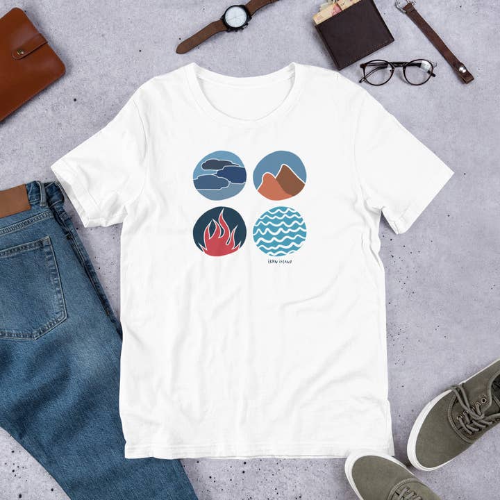 4 Elements Short-Sleeve Unisex T-Shirt for wholesale by Ikan Island