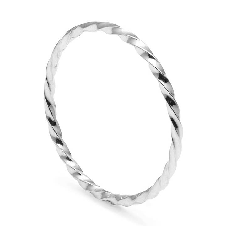Bague Skinny Twist - Argent pour la vente par Myia Bonner