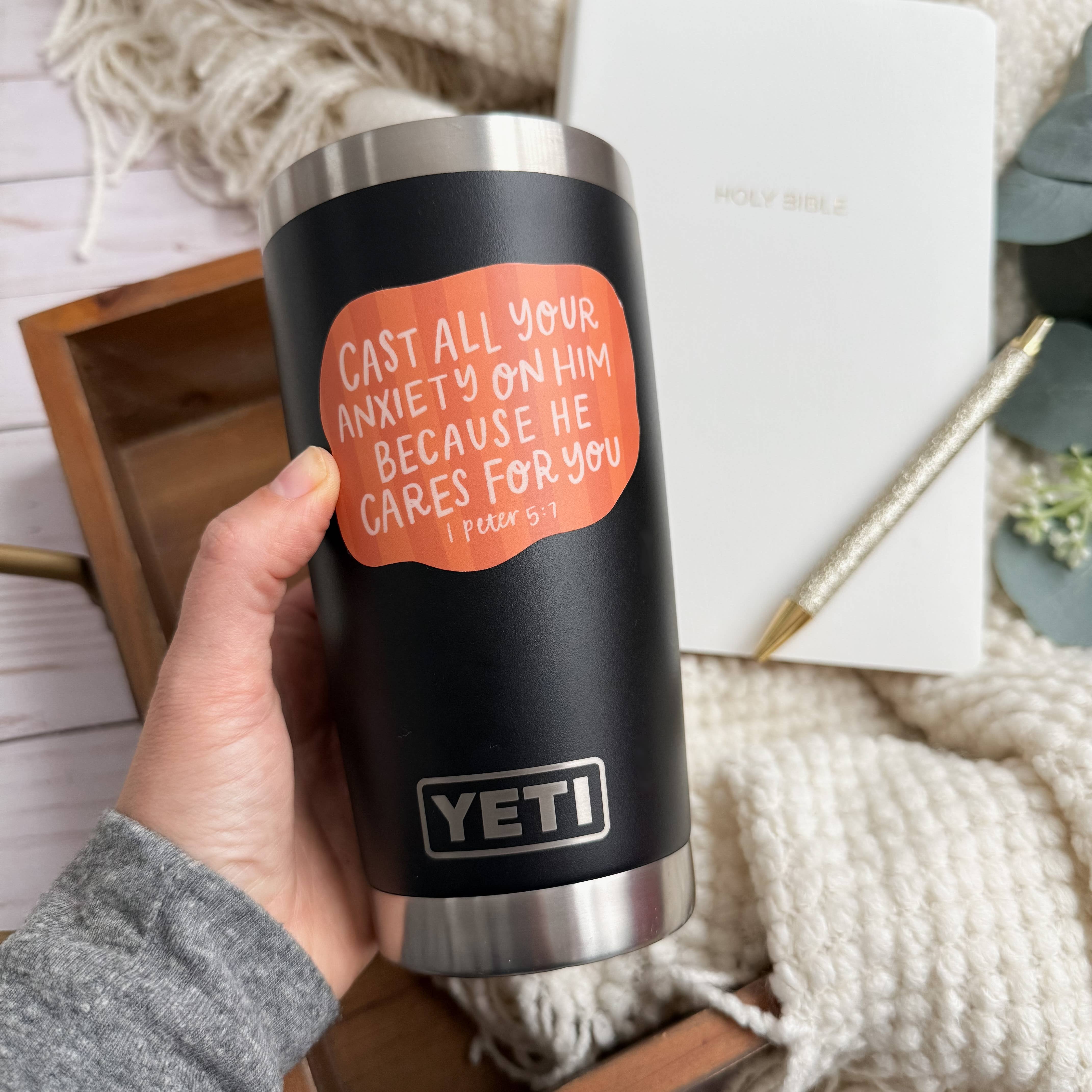 swaygirls - Wholesale Sticker - 1 Peter 5:7 Sticker | Christian stickers about faith, Bible2