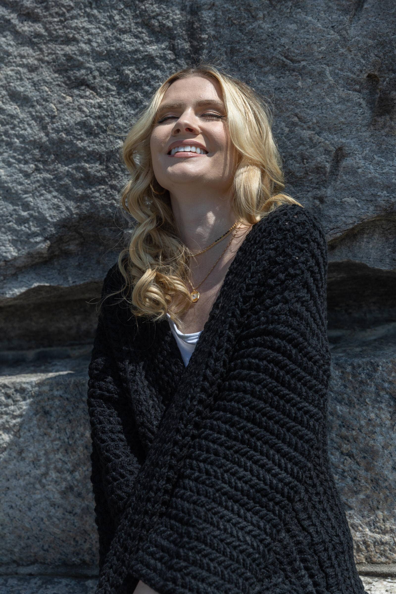 SAACHI - Vendita all'ingrosso Kimono - Donna - Cardigan Kimono a maniche lunghe in maglia a trecce20