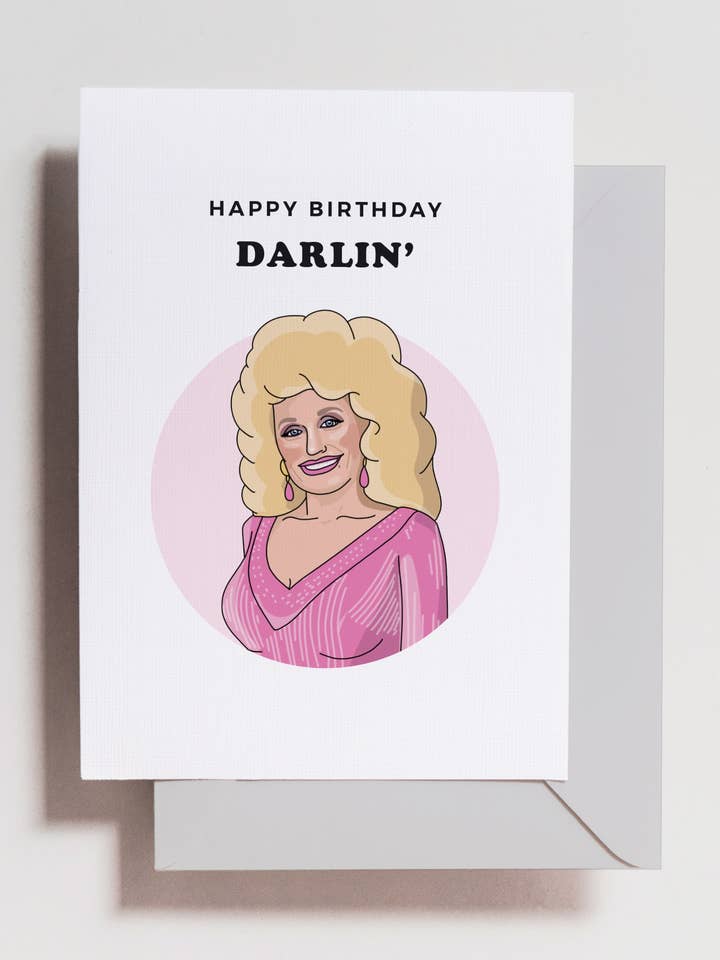 Dolly Parton Birthday Card for wholesale by Haven Print Co.