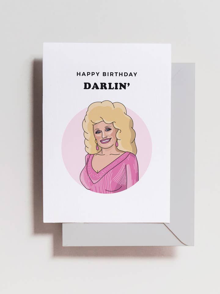 Cartão de aniversário Dolly Parton por atacado de Haven Print Co.