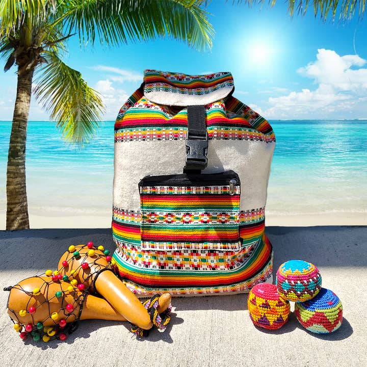 Pichincha - Wholesale Backpack - Women's - Large Tribal Striped Peruvian Backpack