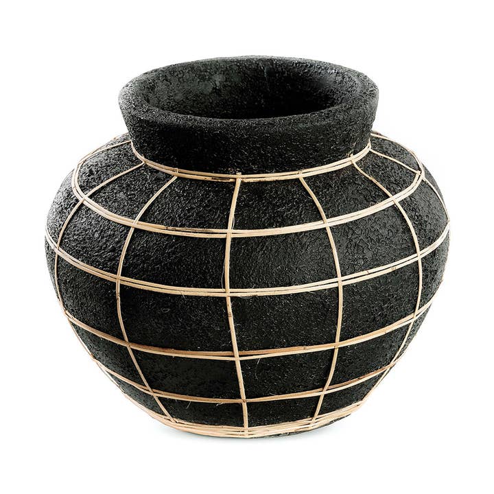 Maven Vase - Sort Natural - M for engroshandel hos Bazar Bizar Living