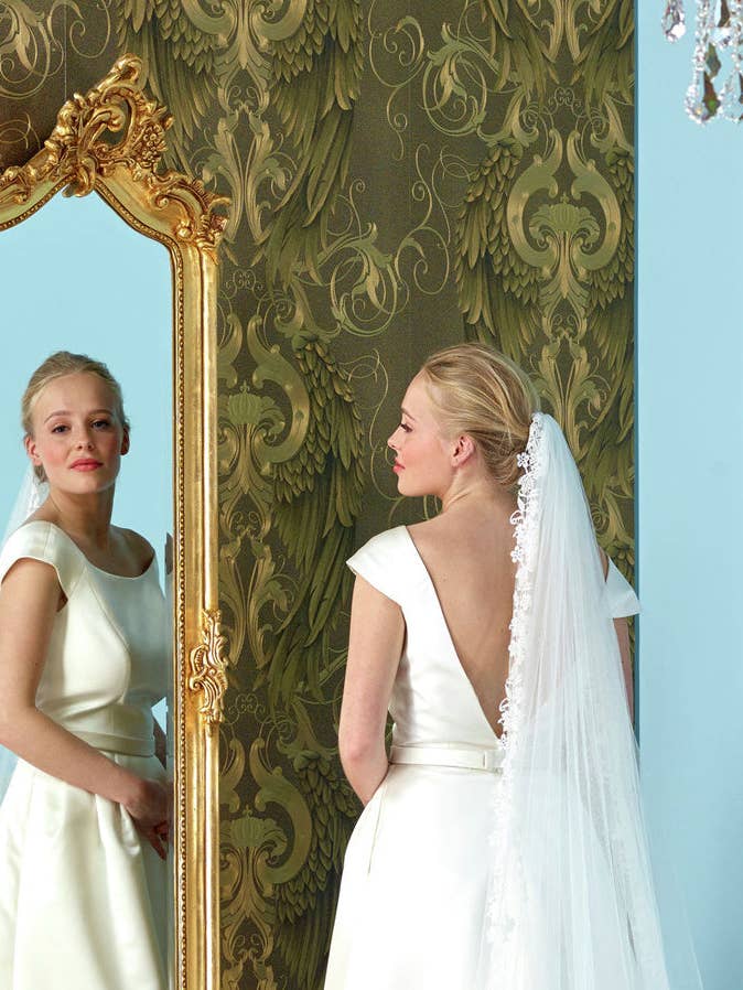 Floral Lace Edged Veil - Elevate Your Bridal Elegance for wholesale by Bridal DIrect