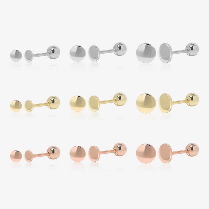 Flat Disc Screw Back Earrings for wholesale by Meissa Jewelry