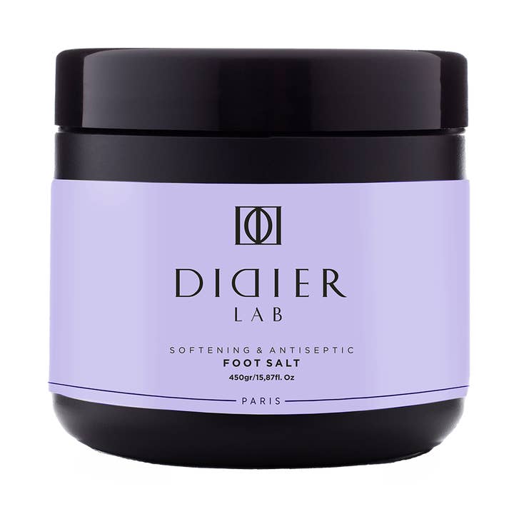 DID-LAB COSMETICS IBERIA – Engroshandel Scrub/polering af fødder – Didier Lab fodsalt med te-træekstrakt, 450 g0