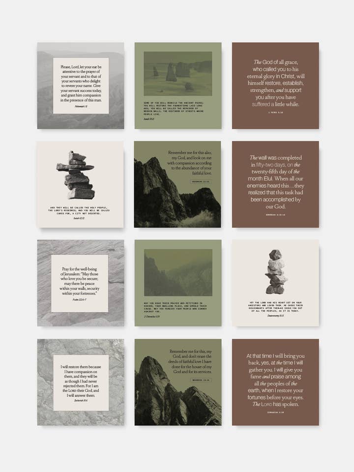 Nehemia: Wiederaufbau und Erneuerung Schriftkartenset für den Großhandel von She Reads Truth