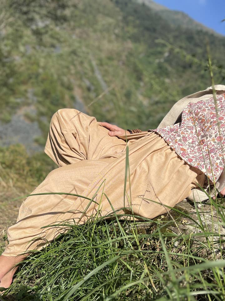 A Tender Rose – Calças - Mulher por atacado – Calças de Cânhamo Algodão Dhoti3