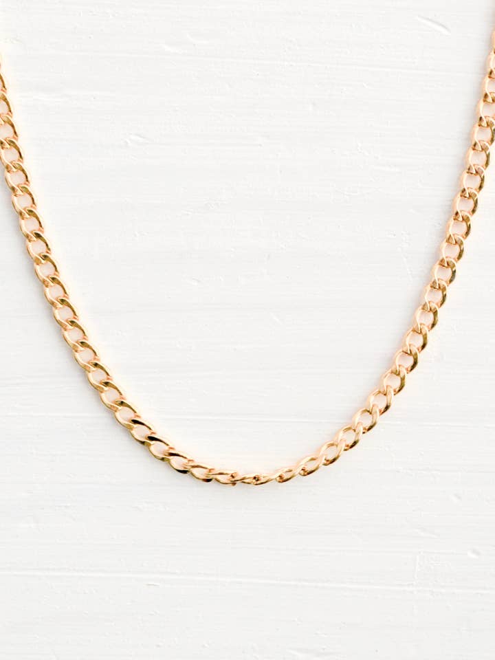 Gold Filled Curb Chain Necklace for wholesale by Boy Cherie