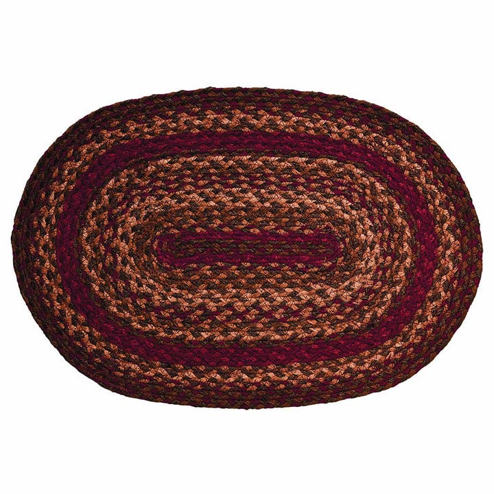 IHF HOME DECOR/IHF RUGS - Wholesale Area Rug - Cinnamon Braided Jute Area Rug & Tabletop Collection BR-1757