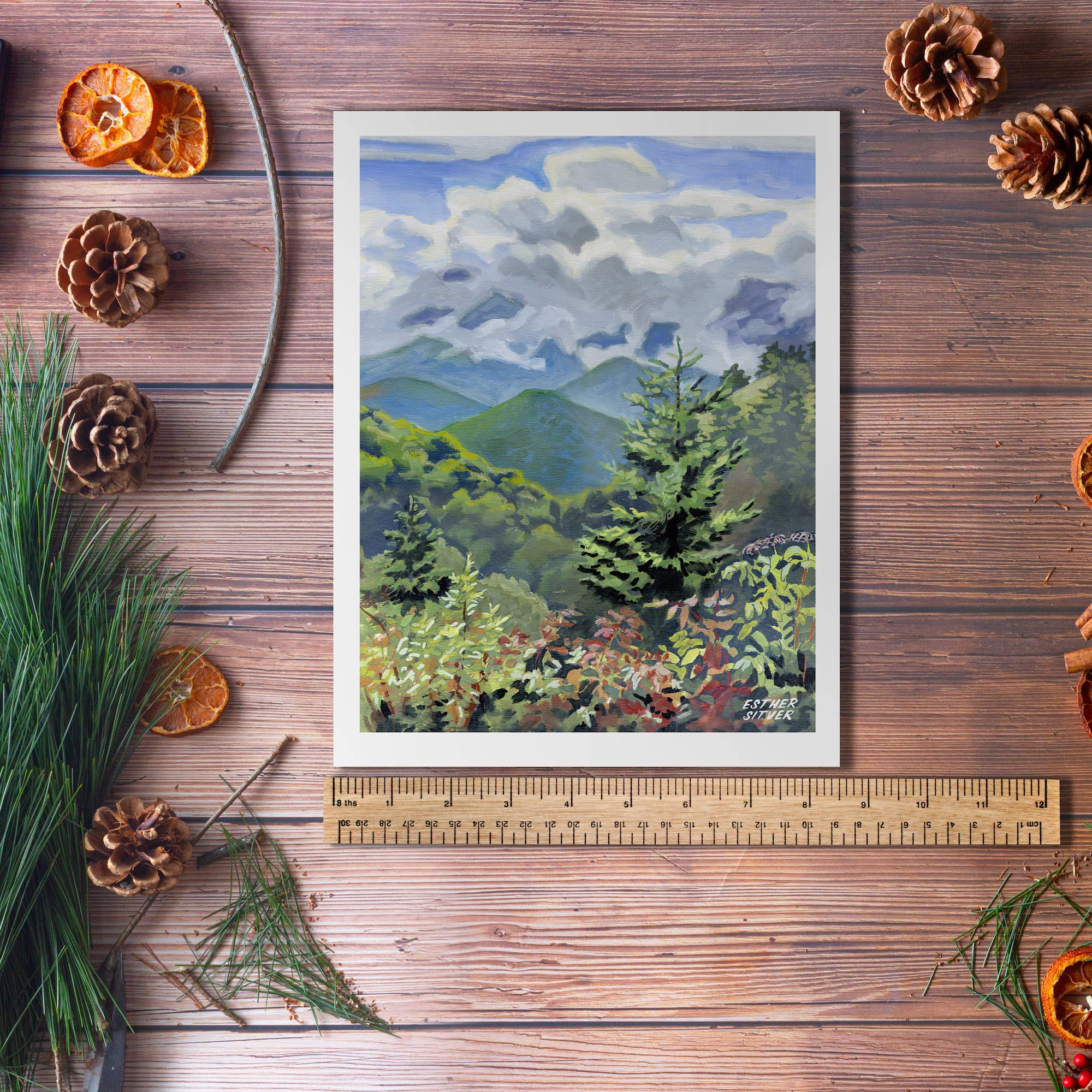 Esther Sketch - Wholesale Kunstprint - Blue Ridge Parkway 8x10 opdruk8