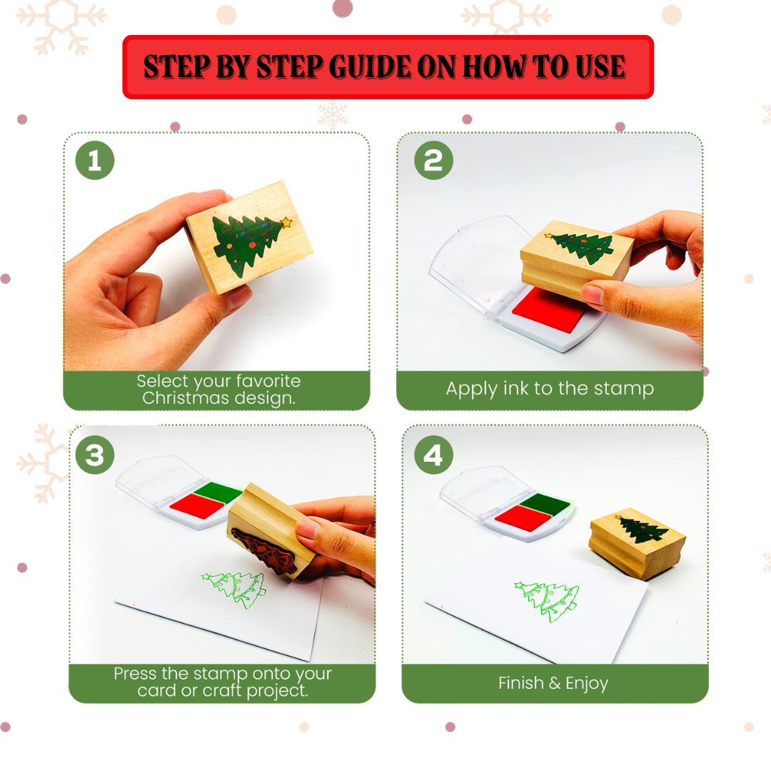 Dcraftsource – wholesale DIY craft kit – CHRISTMAS-WOODEN STAMP & DIY CARD MAKING KIT3