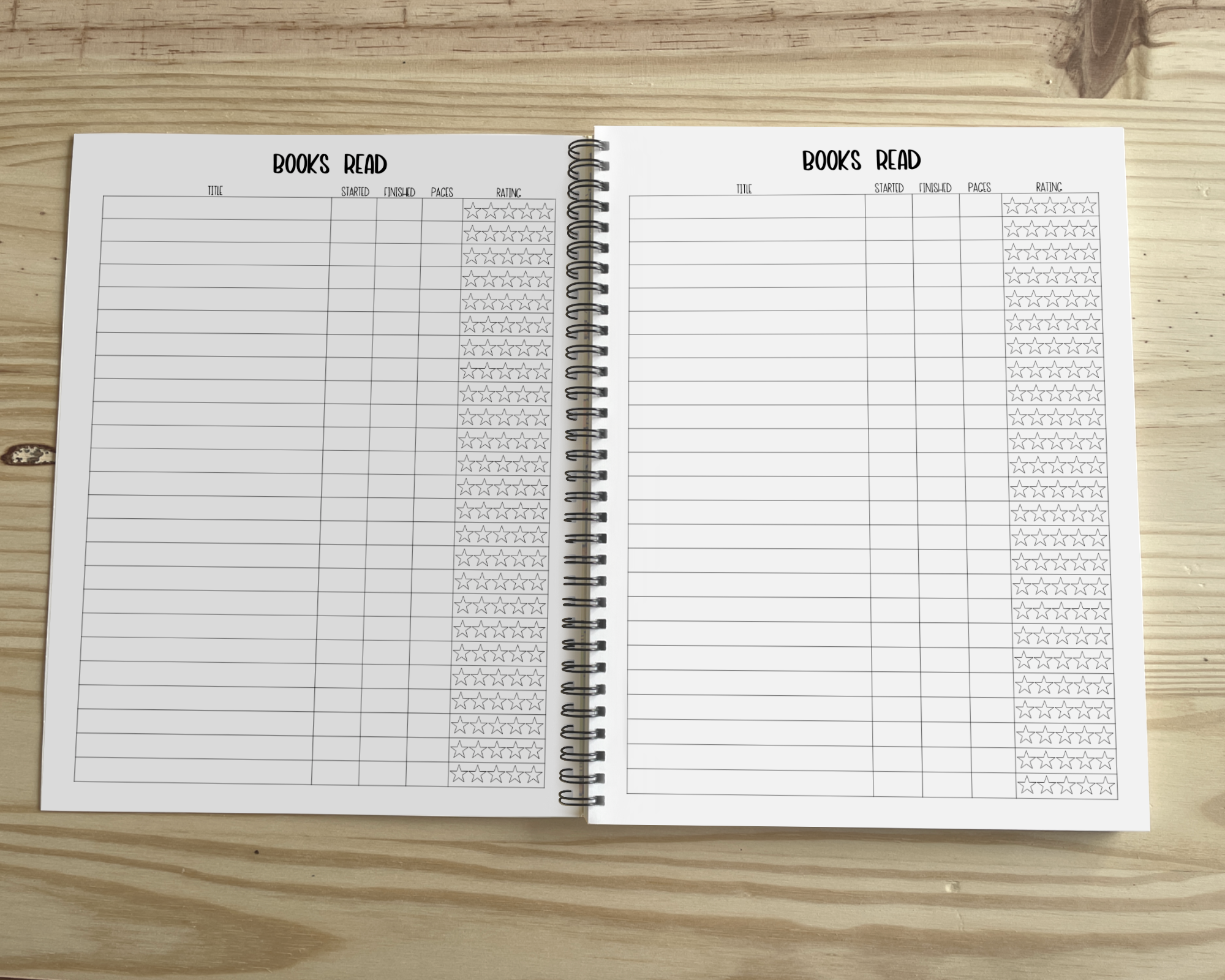 The Peachy Polka Dot – Engroshandel Notesbog – Læsedagbog, 50 sider med boganmeldelser spiralbundet notesbog1