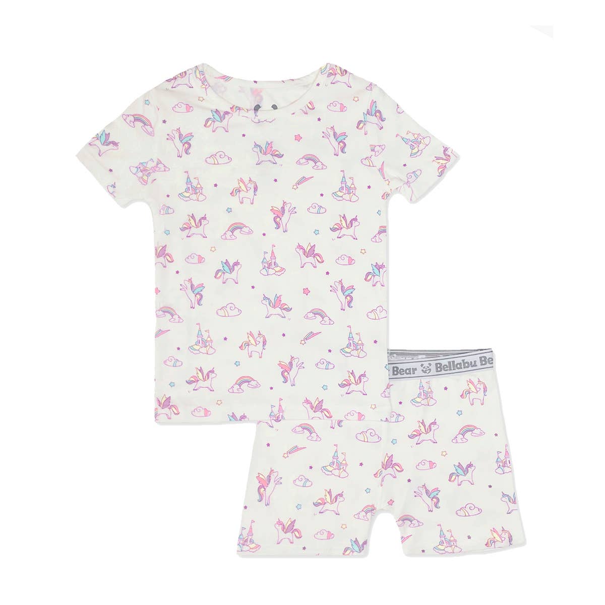 Bellabu Bear – wholesale Sleepwear set – Kids – Unicorn Bamboo Kids Short Set0