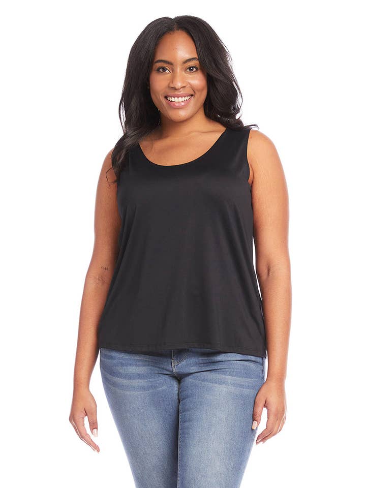 Plus Size Scoop Tank for wholesale by Karen Kane