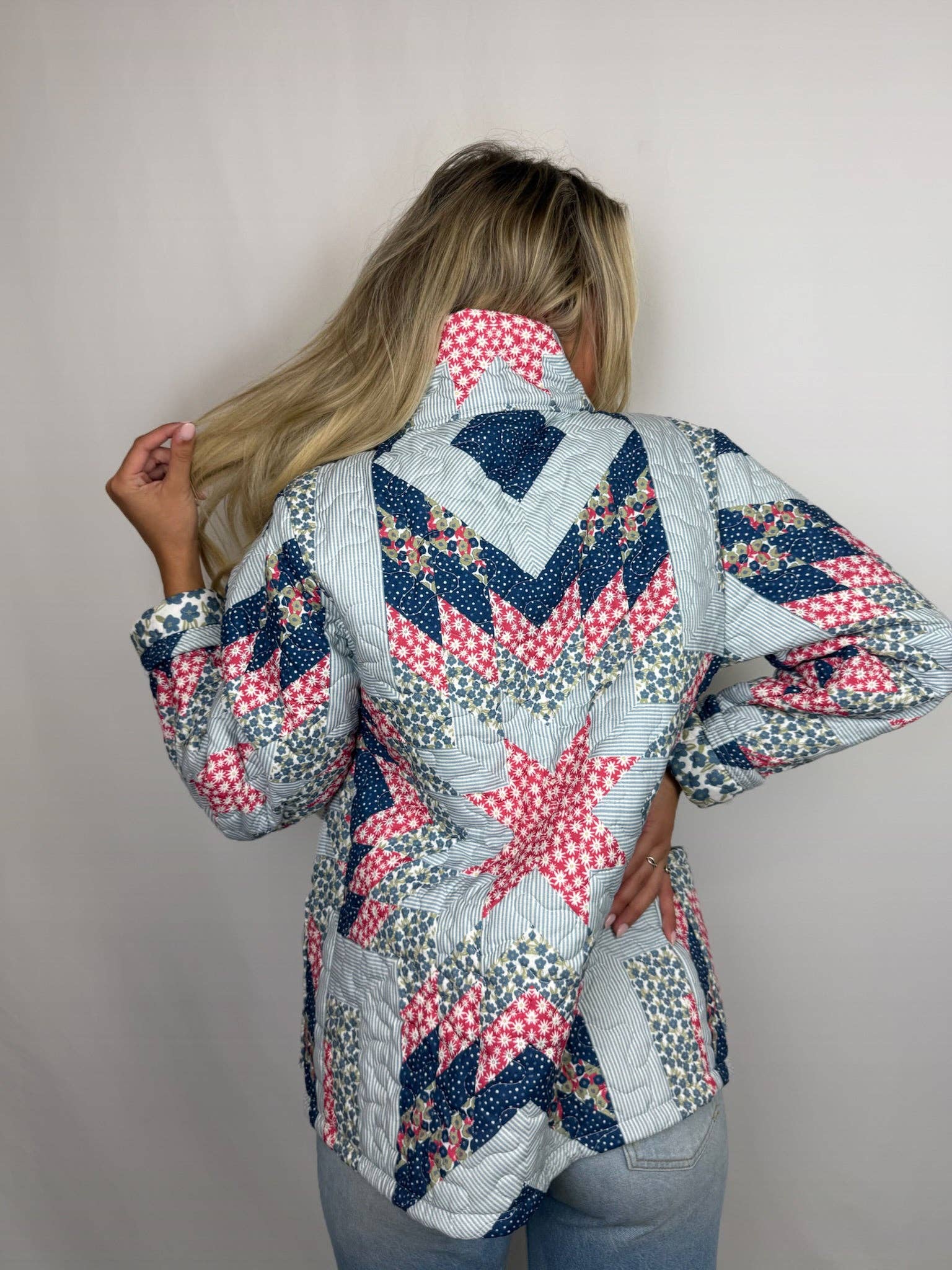 Ida Mae Home - Venta al por mayor Chaqueta - Mujer - Chaqueta Acolchada Patchwork Americana de Adeline4