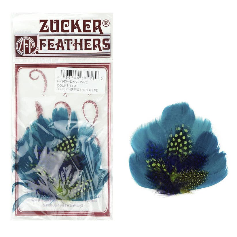Zucker Feather Products – Großhandel Federn – Goose & Guinea Federkissen, klein, dunkles Aquamarinblau, Limettengrün, Regal5