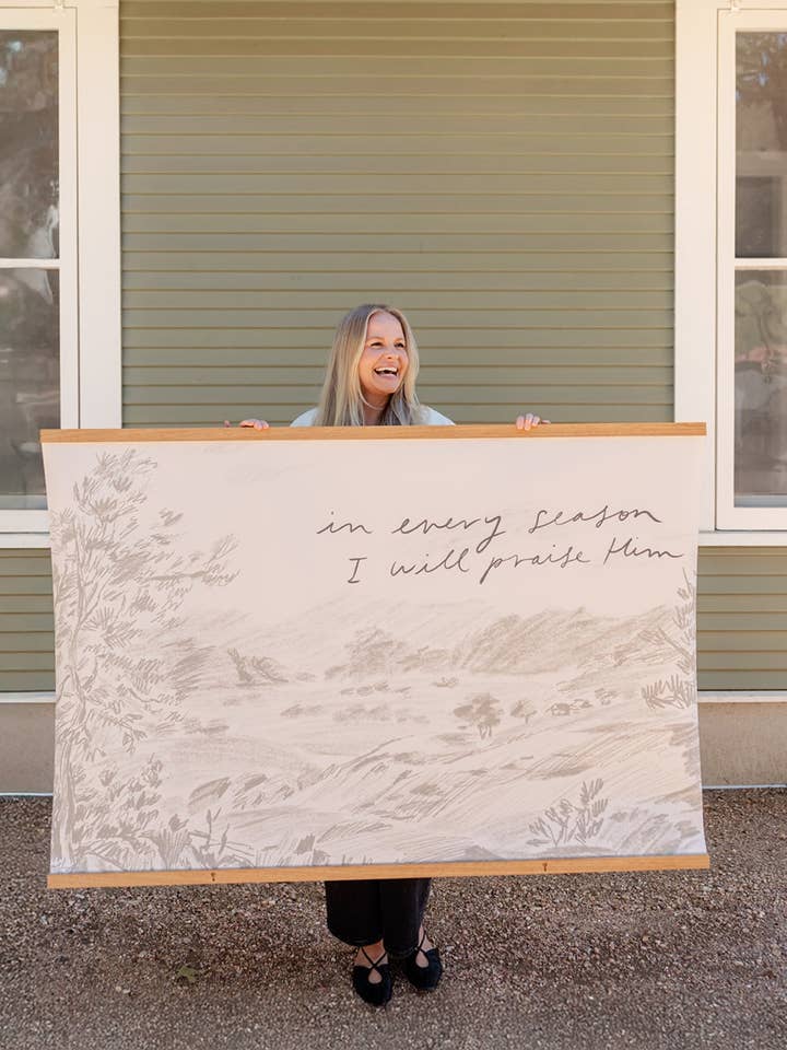 Grande Tela: Em Todas as Estações Eu o Louvarei por atacado de Jenessa Wait