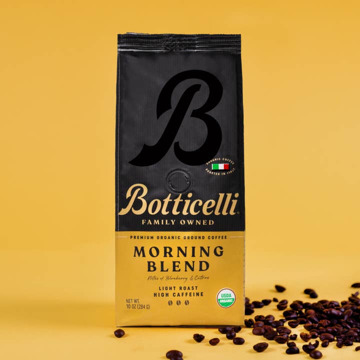 Morning Blend Organic Ground Coffee 10oz for wholesale by Botticelli Foods