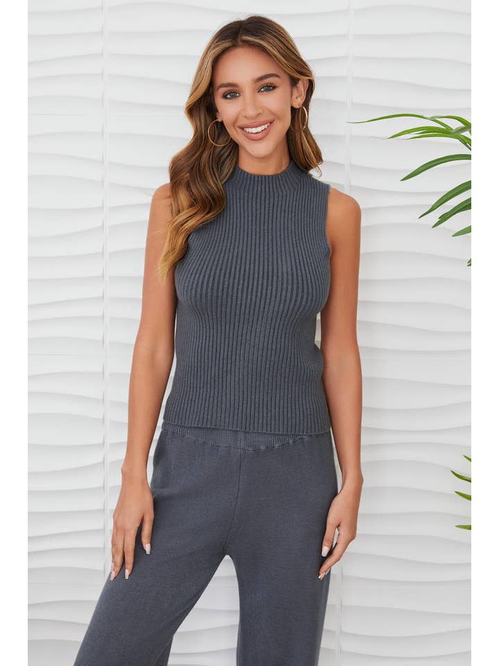 MILIO MILANO - Vente Haut en maille â femme - COQUILLE CĂTELĂE EN VISCOSE SANS MANCHES (330117/37715)29