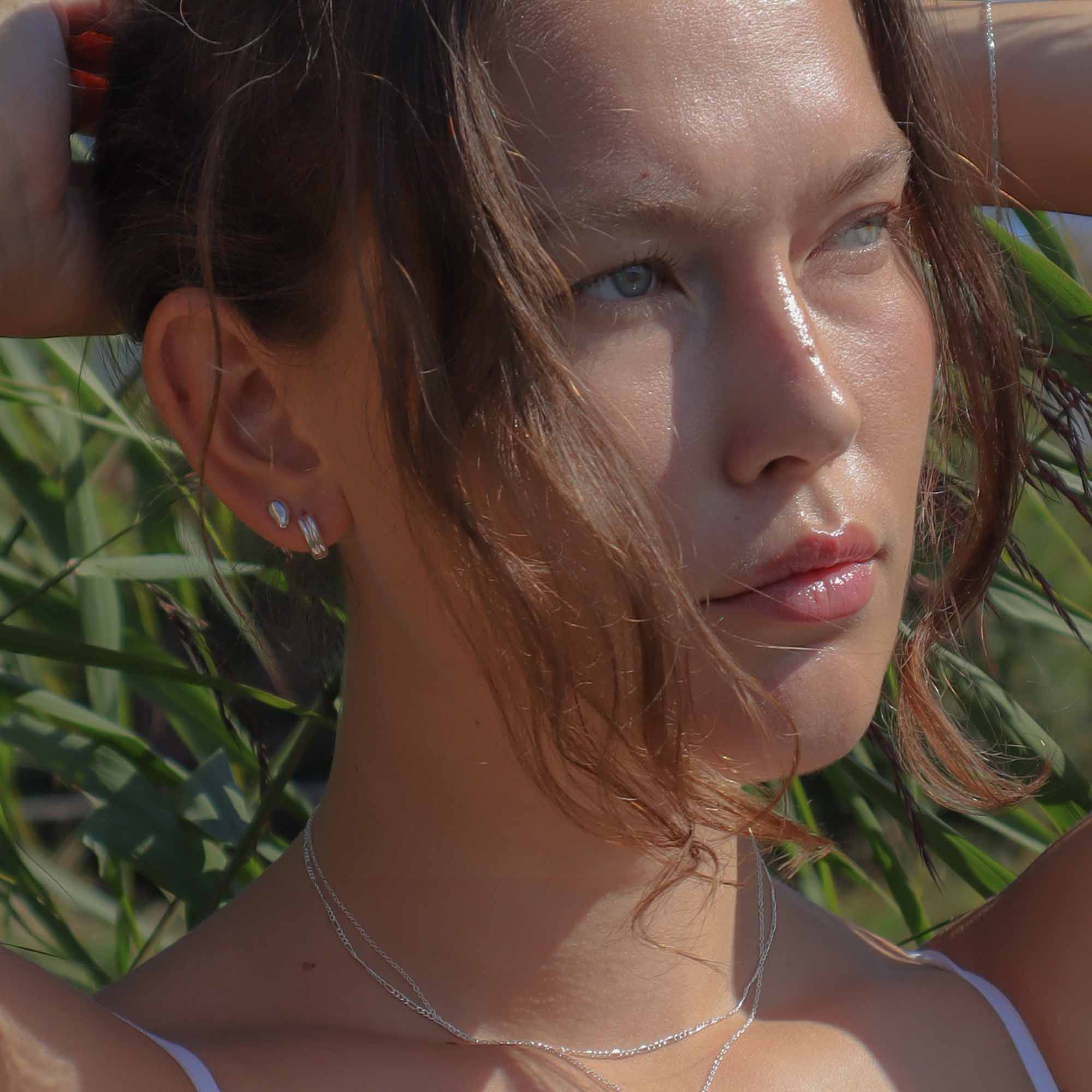 Koi Atelier - Wholesale Stud/Post Earrings - Blob studs silver2