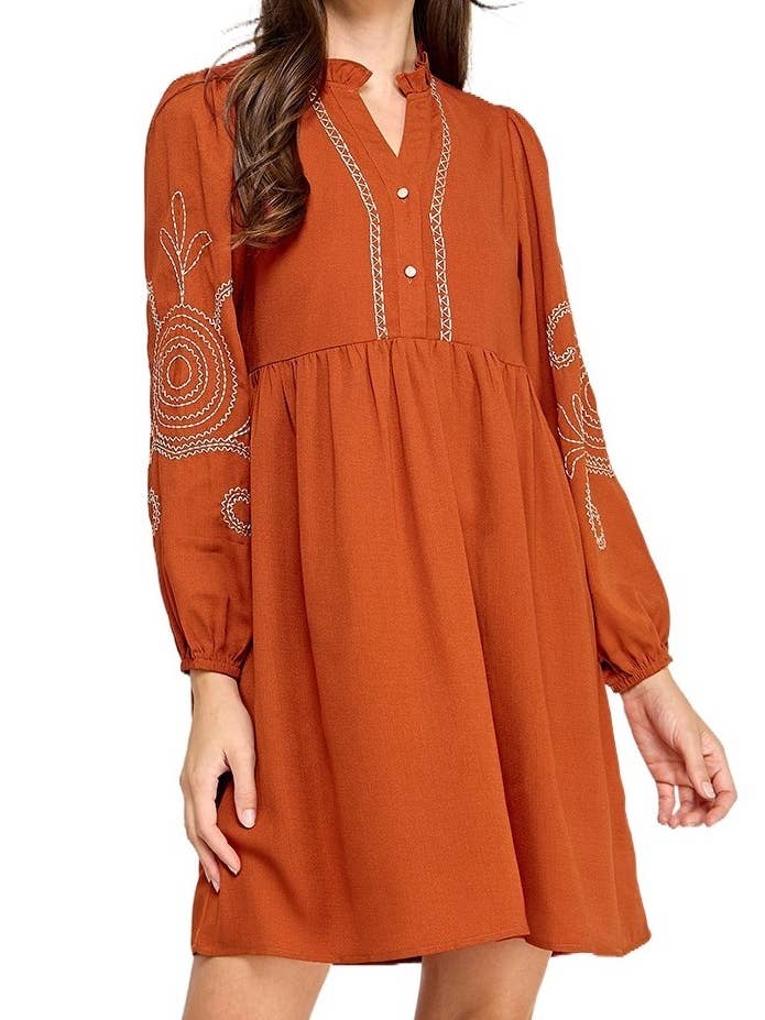 Abito manica lunga ricamato per la vendita all'ingrosso da parte di Vanilla Monkey