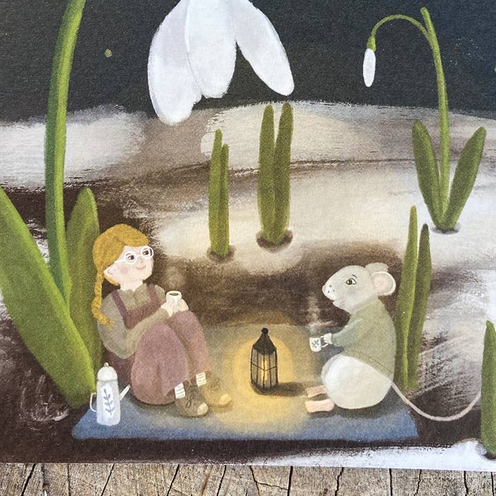 Woken - Wholesale Everyday Greeting Card - Mouse Midnight Tea Party Greeting Card2