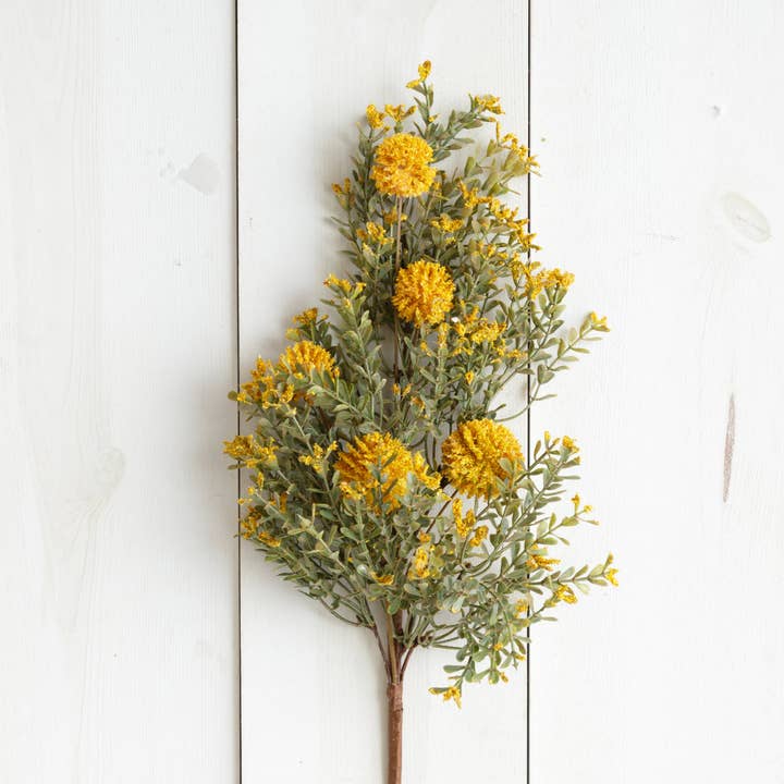 Audrey's Home & Gift - Wholesale Artificial flowers - Pick - Gold Billy Button (PC)