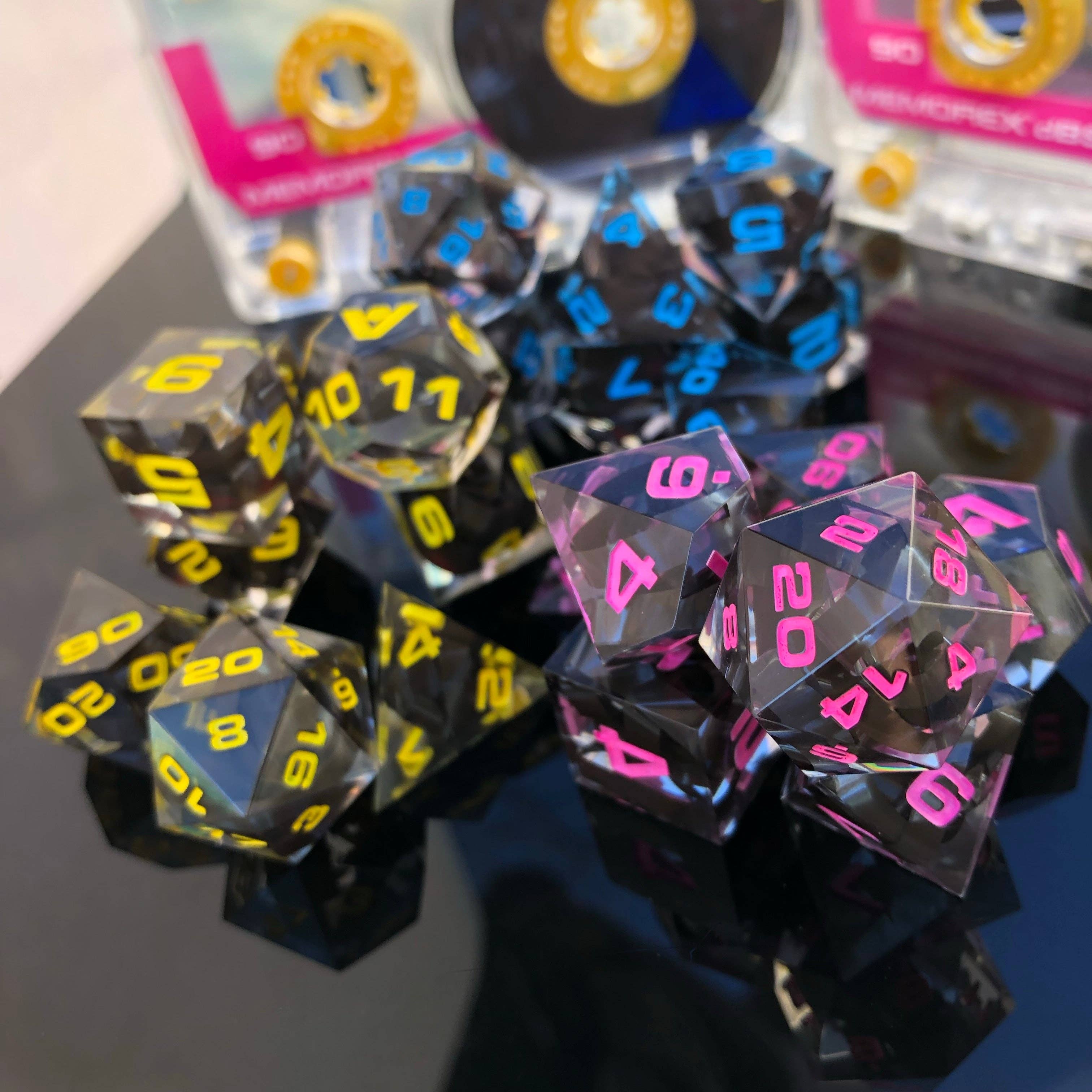 Aether Objects - Wholesale Dice - Mixtape Dice, 7-Piece Resin Dice Set10