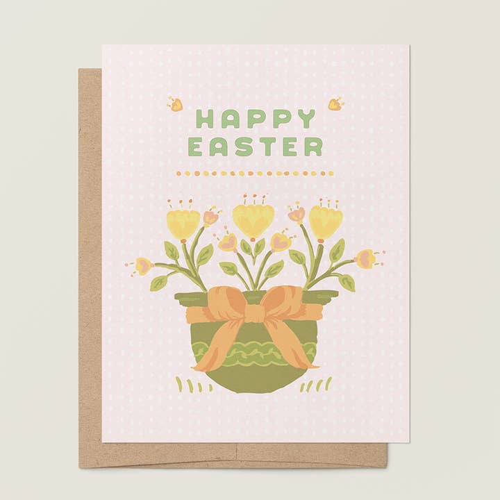 Easter Blooms A2 Greeting Card for wholesale by re:mused studio