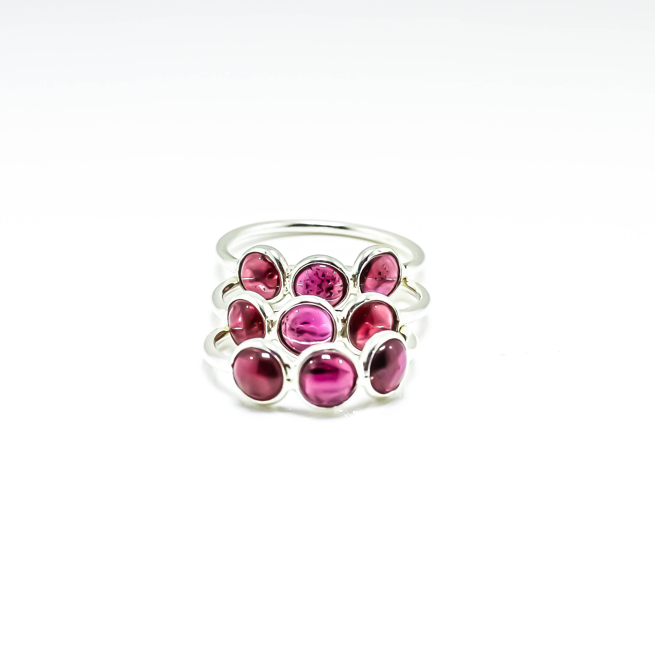 Quasar Gems USA - Wholesale Single Stone/Solitaire Ring - Garnet Ring Sterling Silver 925