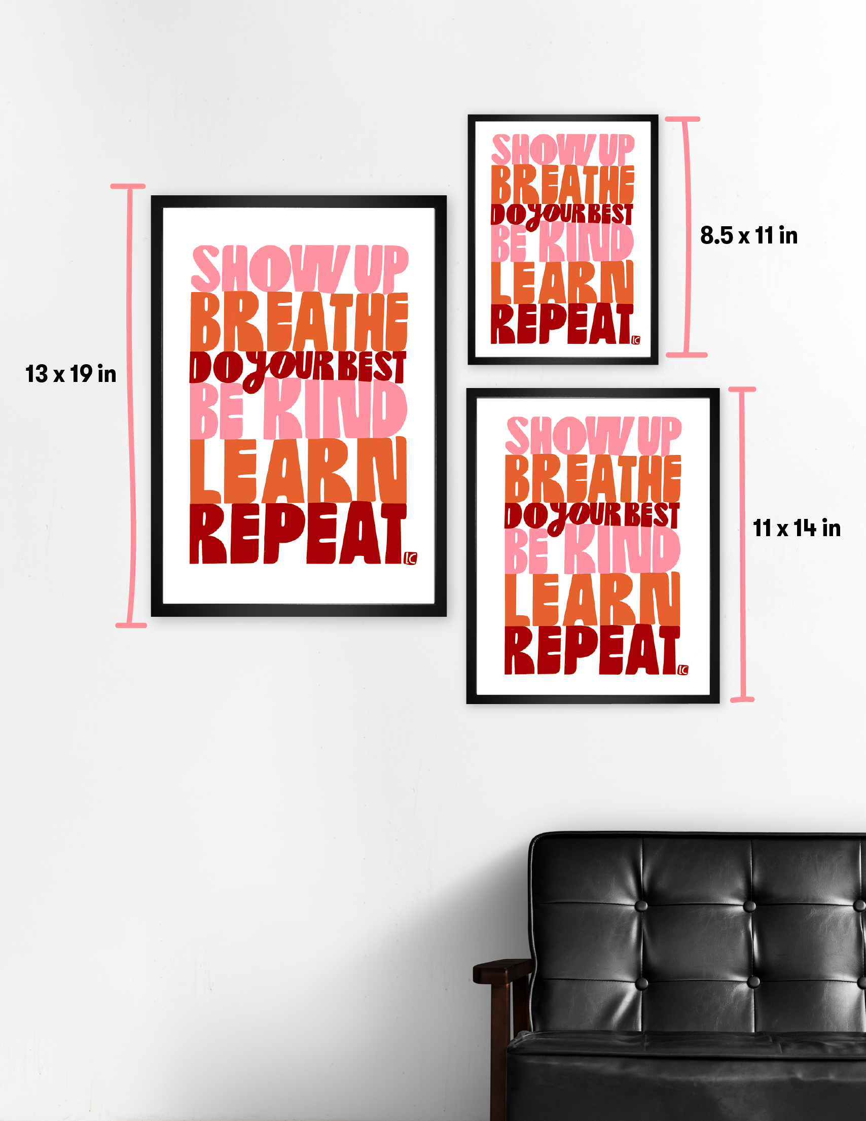 Lisa Congdon Art & Illustration - Wholesale Art Print - Art Print - Show Up Breathe - Inspirational Wall Art3