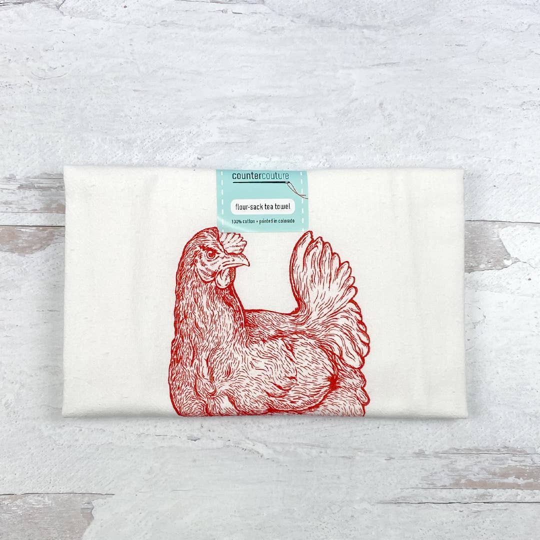 Counter Couture - Vente Torchons - Torchon Poulet | Fabriqué aux États-Unis | Boucle de Suspension1