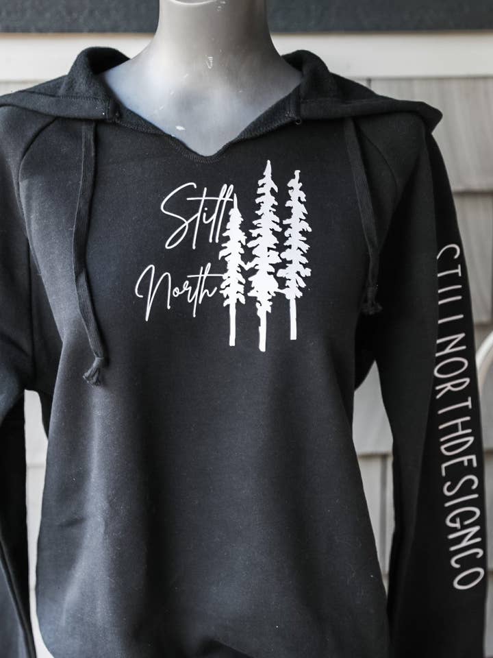 WHAT LIES AHEAD V NECK for wholesale by Still North Design Co