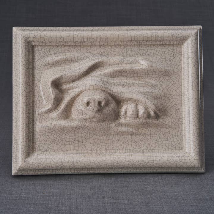 Dog Cremation Urn - Craquelure | Ceramic for wholesale by Pulvis Art Urns