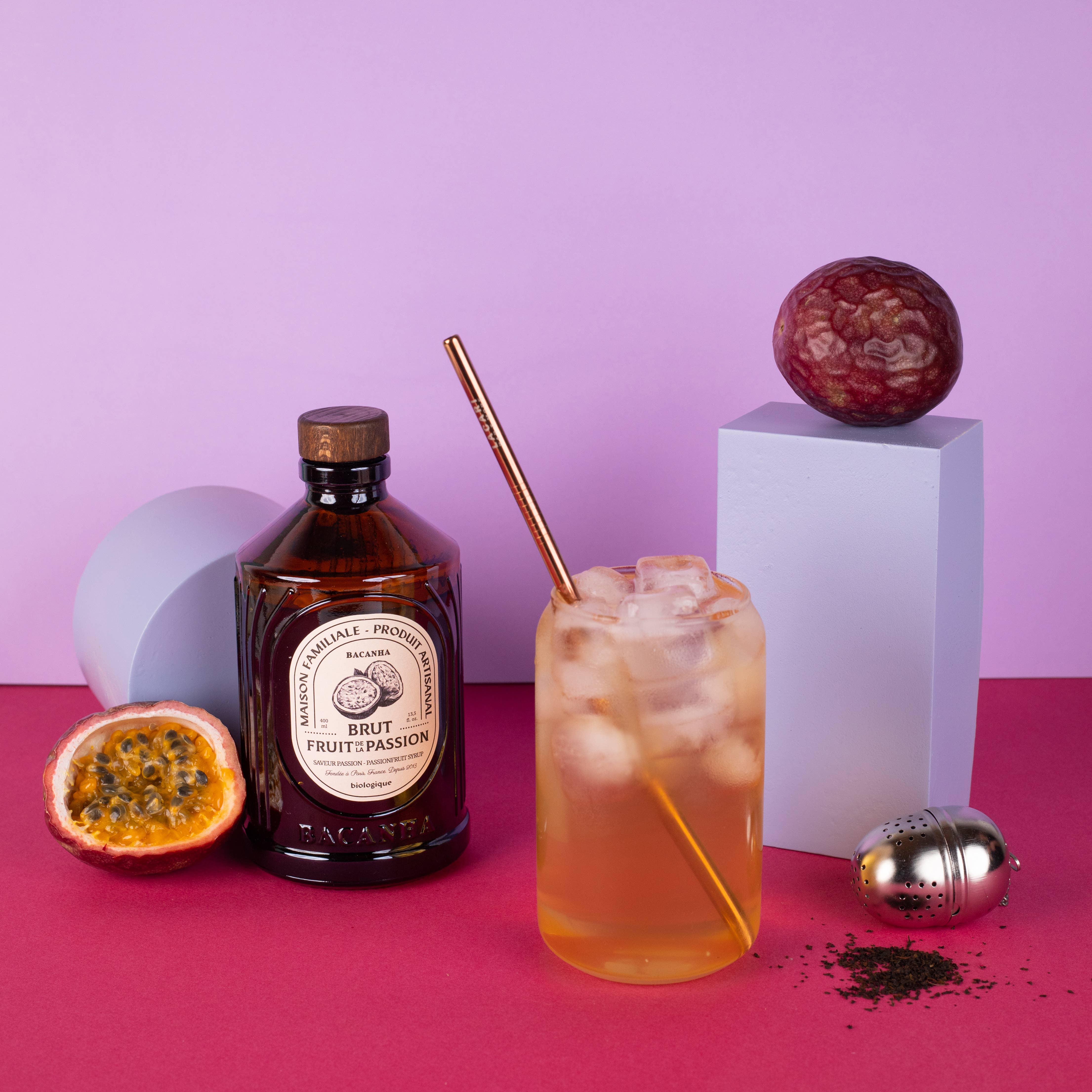 Bacanha - Wholesale Cocktail Mix/Syrup - Raw Passion Fruit Syrup - Organic - 400ml - 13,5 fl. oz.3