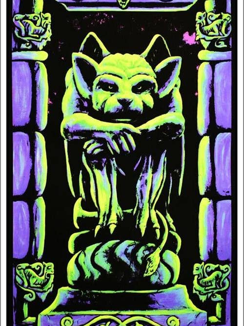 Gargoyle by Vincent Monaco Blacklight Poster 23" x 35" for wholesale by Scorpio Posters